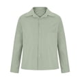 thumbnail image 5 of Blmnix Shirt for Men Big And Tall Work Shirts Guide Shirt Long Sleeve Green Collared Polo T Shirts for Men,L, 5 of 6