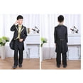 thumbnail image 3 of Rolanko 6 Piece Boys' Classic Tuxedo with Tail Formal Suits Wedding Ring Bearer Outfit Tailcoat Jacket, Vest, Pants, Shirt, Bowtie and Waistband, 3 of 3