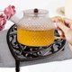 thumbnail image 4 of Calentador de tetera de hierro de alta resistencia Calentador de sopa de leche de café decorativo con soporte de vela Calentador de tazas de Corazón Gloria Calentador de tetera, 4 of 8