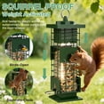 thumbnail image 2 of BN-LINK Squirrel Proof Bird Feeder, Metal Bird Feeder with 4 Ports, Chewing Proof& Rust-Resistant, 3 lb Capacity, Outdoor Hanging Birdfeeder for Wild birds,Green, 2 of 6
