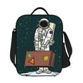 thumbnail image 7 of Bingfone Astronaut Traveler With Suitcase Reusable Insulated Lunch Bag Cooler For Work School Picnic Or Travel, 7 of 7