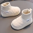 thumbnail image 6 of Viluyesy Girls Ankle Boots Fleece Lined Winter Warm Comfortable Shoes Kids Snow Boots Beige Size 6.5 Toddler, 6 of 7