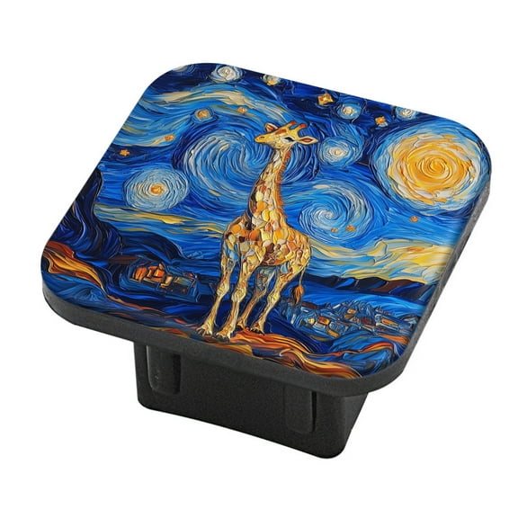 Hitch Cover Fits For 2-Inch Hitch,The Magical Allure Of A Giraffe In A Starry - Night - Inspired Scenerubber Trailer Hitch Cover Tube Plug Insert,Car Exterior Accessories, Receiver Tube Hitch Plug