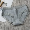 thumbnail image 2 of Women's Briefs Variety Pack Panties for Women Boy Shorts Ladies Bikini Underwear Underwear Men Panties Lingerie Bikini Women Lace Men 3xl High Waist Girls No Show Size Grey L, 2 of 3