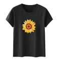 thumbnail image 5 of Shorts pour Femmes, Blouses pour Femmes, Mode Féminine Imprimé Manches Courtes Blouse Drôle Col Rond T-Shirt Tops, 5 of 5