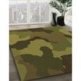thumbnail image 3 of Ahgly Company Machine Washable Indoor Square Transitional Dark Yellow Green Area Rugs, 7' Square, 3 of 7