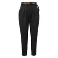 thumbnail image 3 of Huowey Pants for Women Elegant Solid Color Loose Fit Cropped Trousers High Waist Casual Suit Pants for Fashionable Wear, 3 of 8