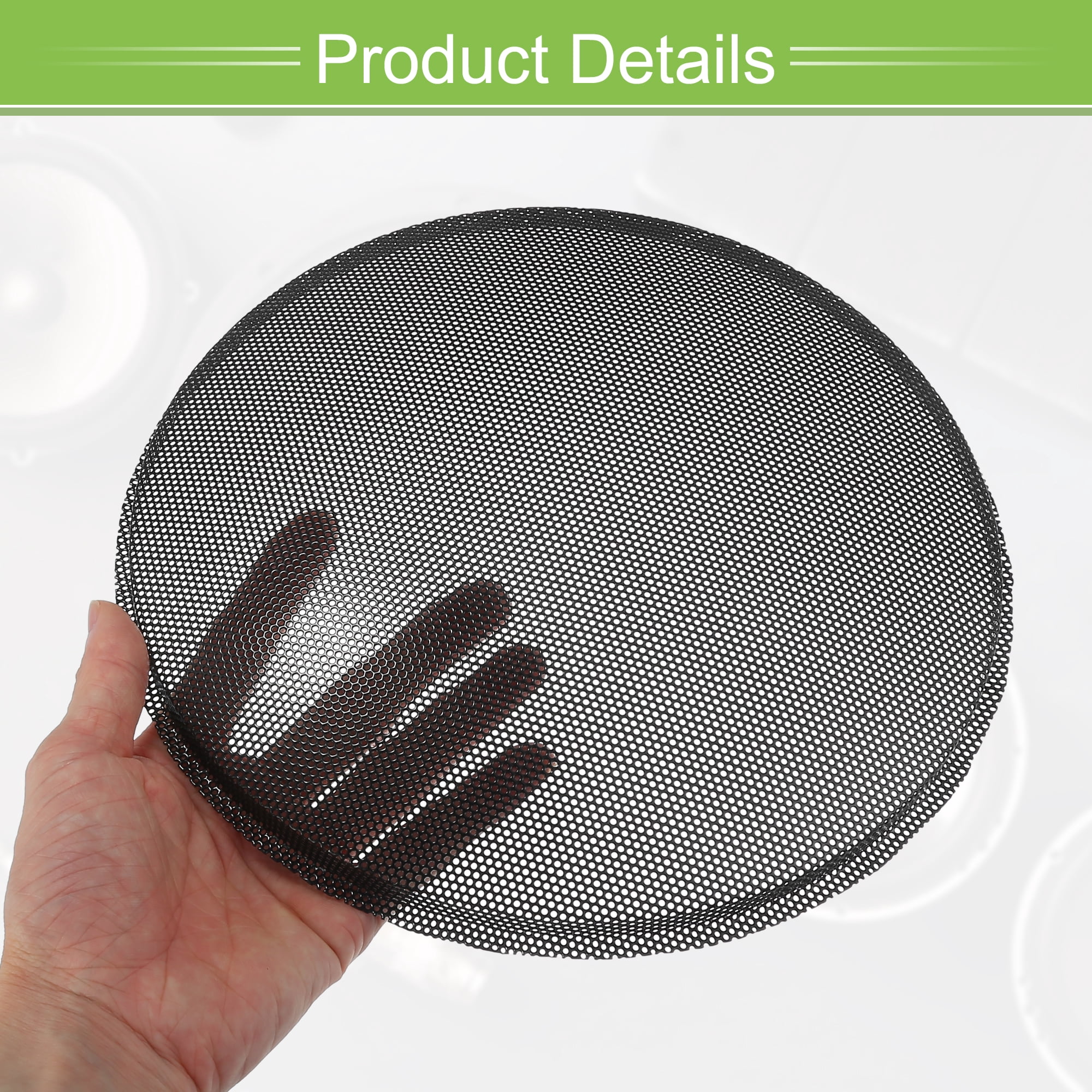 Unique Bargains 2 Pack 1.5 Inch Speaker Grill Mesh for Audio Subwoofer 9.25"x 9.65"x 0.47"