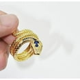 thumbnail image 2 of 18K Gold Plated Snake Ring with Cubic Zirconia, Serpent Shape Band Ring Snake Wrap Around Ring Snake Jewelry Gift for Women, 2 of 7