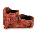 thumbnail image 2 of Ceramic Wood Plant Pot | Indoor Planter for Succulents & Flowers (Redwood Boot), 2 of 6