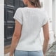 thumbnail image 4 of Suéter del tanque de las mujeres Suéter sin mangas con cuello en V suave Chaleco casual suéter de punto de color puro, 4 of 6