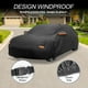 thumbnail image 4 of Cubierta de coche única Bargains, película de aluminio, cubierta completa para coche, protección impermeable para todo tipo de clima con cremallera en la puerta del conductor, negra para Acura Integra, 4 of 7