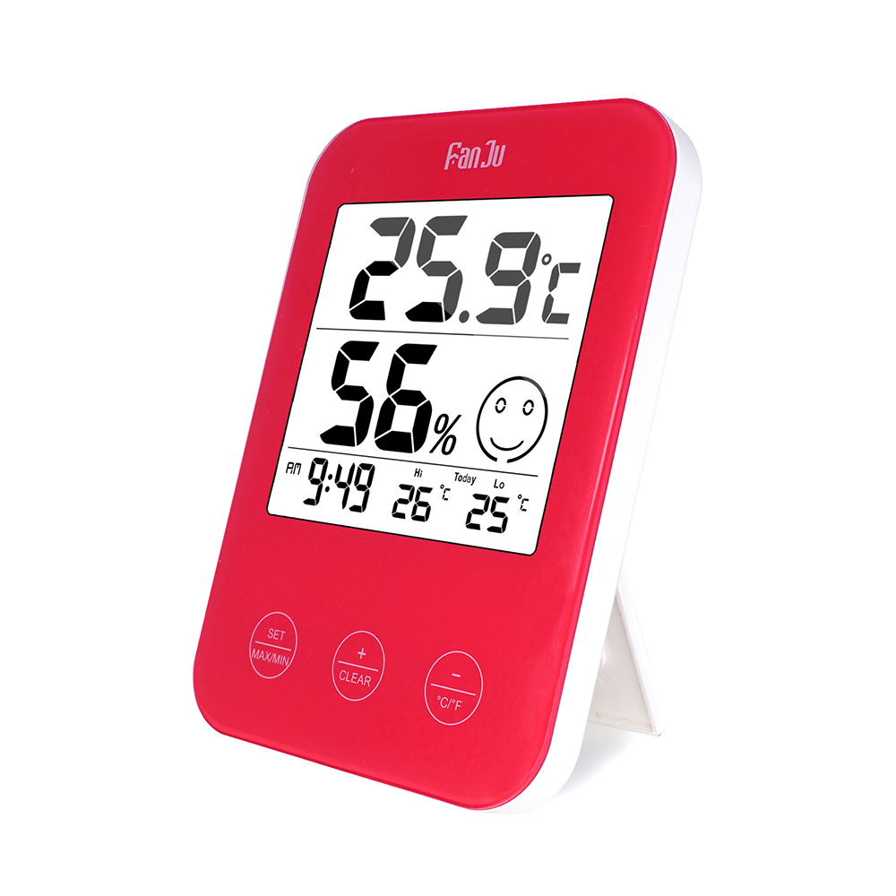 FanJu FJ718 Indoor Hygrometer Thermometer Digital LCD Touchscreen
