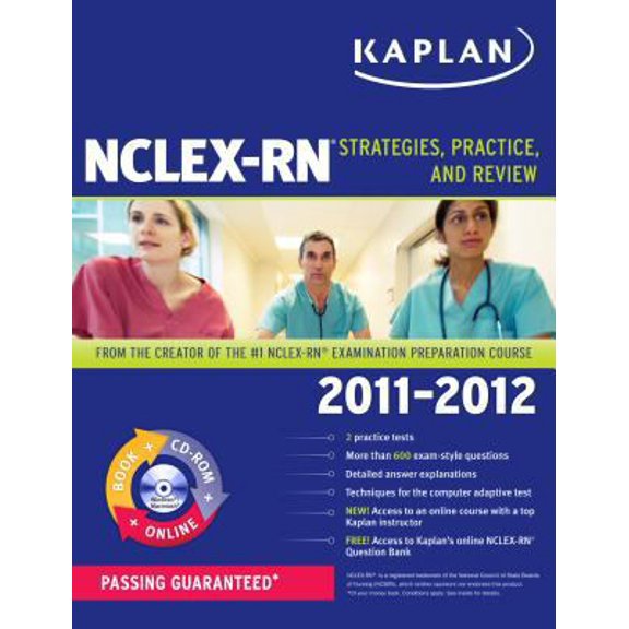 Pre-Owned Kaplan NCLEX-RN 2011-2012 Edition with CD-ROM: Strategies, Practice, and Review (Paperback) 1607148773 9781607148777