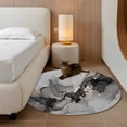 thumbnail image 2 of Round Rug 4Ft Washable Non-Slip, Black Gold Marble Circle Area Rugs for Living Room Bedroom, Vintage Abstract Geometric Gradient Indoor Floor Mats Carpet Runner for Home Decor Aesthetic, 2 of 8