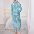 thumbnail image 6 of Goofa Cartoon Teeth Printed Women’s 2 Piece Pajama Set Super,Pajamas Women's Long Sleeve Sleepwear Soft Button Down Loungewear Pjs Lounge Set Nightwear-Medium, 6 of 9