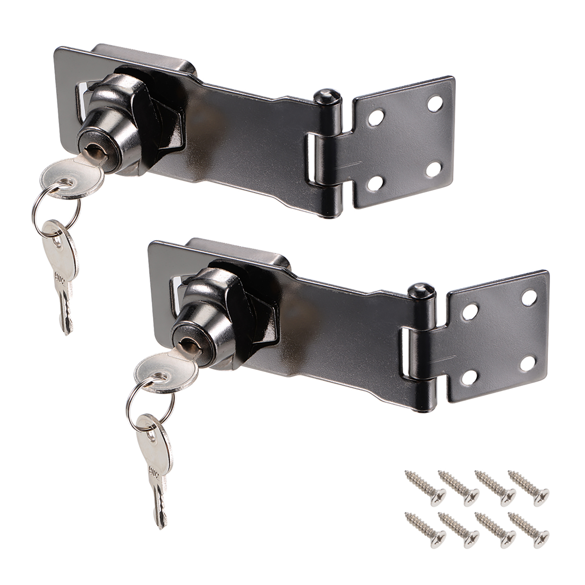 4 Inch Keyed Hasp Locks Zinc Alloy Twist Knob Keyed Locking Hasp w