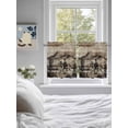 thumbnail image 3 of Brown Western Farmhouse 2 Panel Kitchen Curtains for Small Windows, Vintage Cowboys Cactus Bathroom Tier Curtain, Short Window Treatment for Bedroom/Living Room 55"x24", 3 of 6