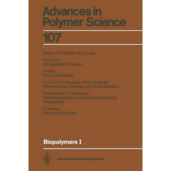 Advances in Polymer Science Biopolymers I, Book 107, (Paperback)