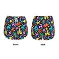 thumbnail image 3 of Balery Colorful Air Balloons1 Pantalones cortos deportivos para mujer con forro y dos bolsillos, elásticos, para entrenamiento, gimnasio, yoga-Medium, 3 of 7