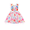 Floral on White, variant on Arshiner Toddler Dress Summer Ruffle Sleeve V-Back Tie Waist Flower Girl Dresses Wedding Tulle Outfit