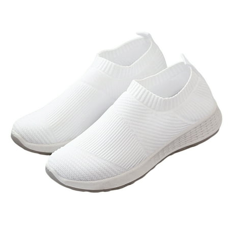 

Kitem 1 Pair Loafers Shoes Flat-bottom Comfortable Hollow-carved Design Slip-On Non Slip Walking Breathable Mesh Wedge Sports Shoes Women Accessory