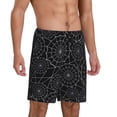 thumbnail image 2 of Gaeub Spider Web Black Printed Men's Short Pajama Pants, Lightweight Lounge & Sleep Bottoms Keep You Cool - XX-Large, 2 of 9