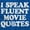 Royal, variant on Speak Fluent Movie Quotes Classic Unisex Plus Fleece Graphic Hoodie Brisco Brands 2X
