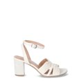 thumbnail image 2 of Time and Tru Women's Pearlescent Bead Block Heel Sandals, 2 of 5