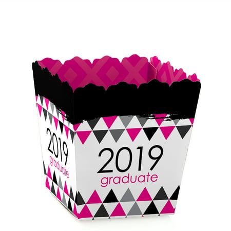 Pink Grad - Best is Yet to Come - Party Mini Favor Boxes - Pink 2019 Graduation Party Treat Candy Boxes - Set of