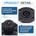 thumbnail image 3 of 2pcs 4 Pole Speaker Jack Twist Lock,2 Inch XLR Speaker Panel Mount,Black, 3 of 7