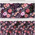 thumbnail image 2 of Soimoi Purple Cotton Voile Fabric Leaves & Floral Watercolor Print Fabric by The Yard 42 Inch Wide, 2 of 7