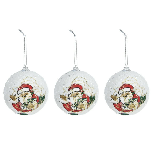 Bola de Navidad, bola de Navidad de 3 piezas, adorno de árbol de Navidad de espuma, bola de Navidad de espuma, características mejoradas