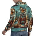 thumbnail image 6 of Balery Pond Meditating Tiger Pattern Mens Hoodie Kangaroo Pocket Hoodie Pullover Hooded Sweatshirt Ideal for Daily Wear Travel and Home-3X-Large, 6 of 7
