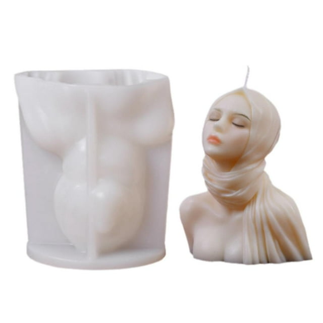 CAIROYAR ¡Molde de silicona para vela de aromaterapia con retrato 3D hecho a mano, lindo jabón de yeso! ¡CALIENTE!