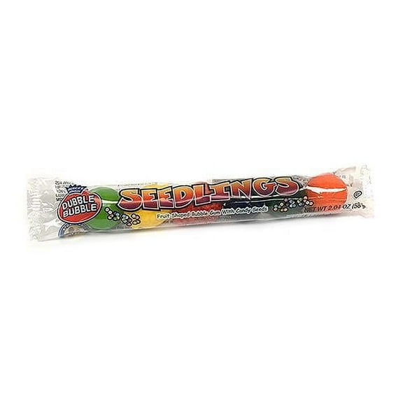 Dubble Bubble Seedlings Fruit Shaped Bubble Gum - 6-Piece Tube