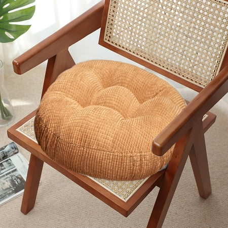 

WICVIK Chair Pads Chair Cushion Solid Color Seat Cushion Thickened Soft Corduroy Cotton Filled Chair Cushion Suitable For Kitchen Dining Chair Patio Cushion