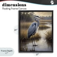 thumbnail image 4 of Stupell Industries Traditional Heron in Serene Marshlands Black Floating Frame Canvas Art, 17 x 21, by Susan Arnot, 4 of 8