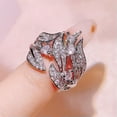 thumbnail image 5 of Fashion Women Gifts Cubic Zircon 925 Silver Rings Engagement Jewelry Sz 6-10, 5 of 7
