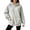 Grey, variant on Women's Oversized Solid Hoodie, Casual Long Sleeve Pullover Hooded Sweatshirt with Kangaroo Pocket, Loose Fit Basic Daily Tops for Fall Winter