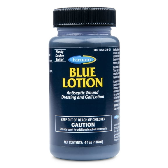 Farnam Blue Lotion Antiseptic Wound Dressing & Gall Lotion for Horses & Dogs