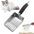 thumbnail image 3 of cat litter scoop metal scooper sifter deep shovels long cleaning tool pet supply, 3 of 6