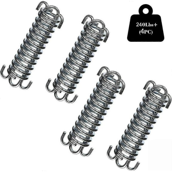 4 Pack Tension Springs - Stainless Steel - For Tent, Shade Sail, Awning - Secure Mounting