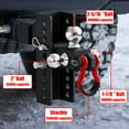 thumbnail image 5 of TYT Adjustable Trailer Hitch, Fit For 2 Inch Receiver,4-1/2 Inch Rise/Drop, Tri Ball Mount With  Swivel Shackle,10,000 Lbs, 5 of 7