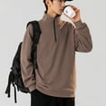 thumbnail image 5 of hotojiny Men's Quarter Zip Pullover Fall Fashion Solid Color Long Sleeve Golf Shirts Winter Thermal Gym Workout Sweatshirts, 5 of 5