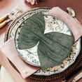 thumbnail image 4 of OULII 10 Pcs Serviettes en Coton et Lin Vert pour Fêtes et Réunions de Famille dans les Cuisines, 4 of 6
