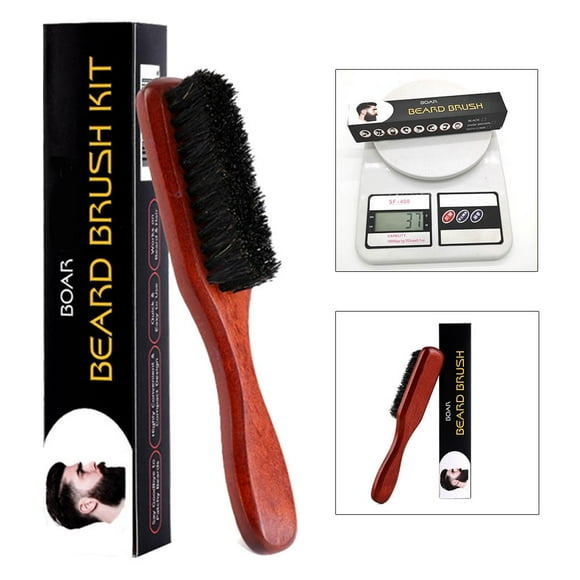 Cepillo de barba de , con bálsamos de barba y aceites de barba a suavizar y acondicionar, para viajar - marrón