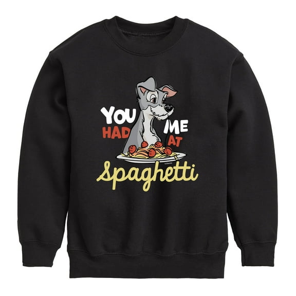 Lady and the Tramp - You Had Me At Spaghetti - Toddler And Youth Crewneck Fleece Sweatshirt