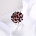 thumbnail image 2 of Anillo con incrustaciones de rubí Anillo de compromiso europeo y americano con incrustaciones de diamantes para mujer, 2 of 5