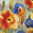 thumbnail image 2 of Wilson, Aimee 26x26 Black Ornate Wood Framed with Double Matting Museum Art Print Titled - Ikat Florals II, 2 of 4